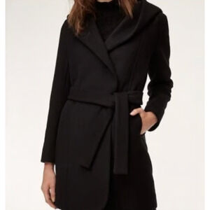 EUC Aritzia Wilfred Wool Cashmere Wrap Coat — L